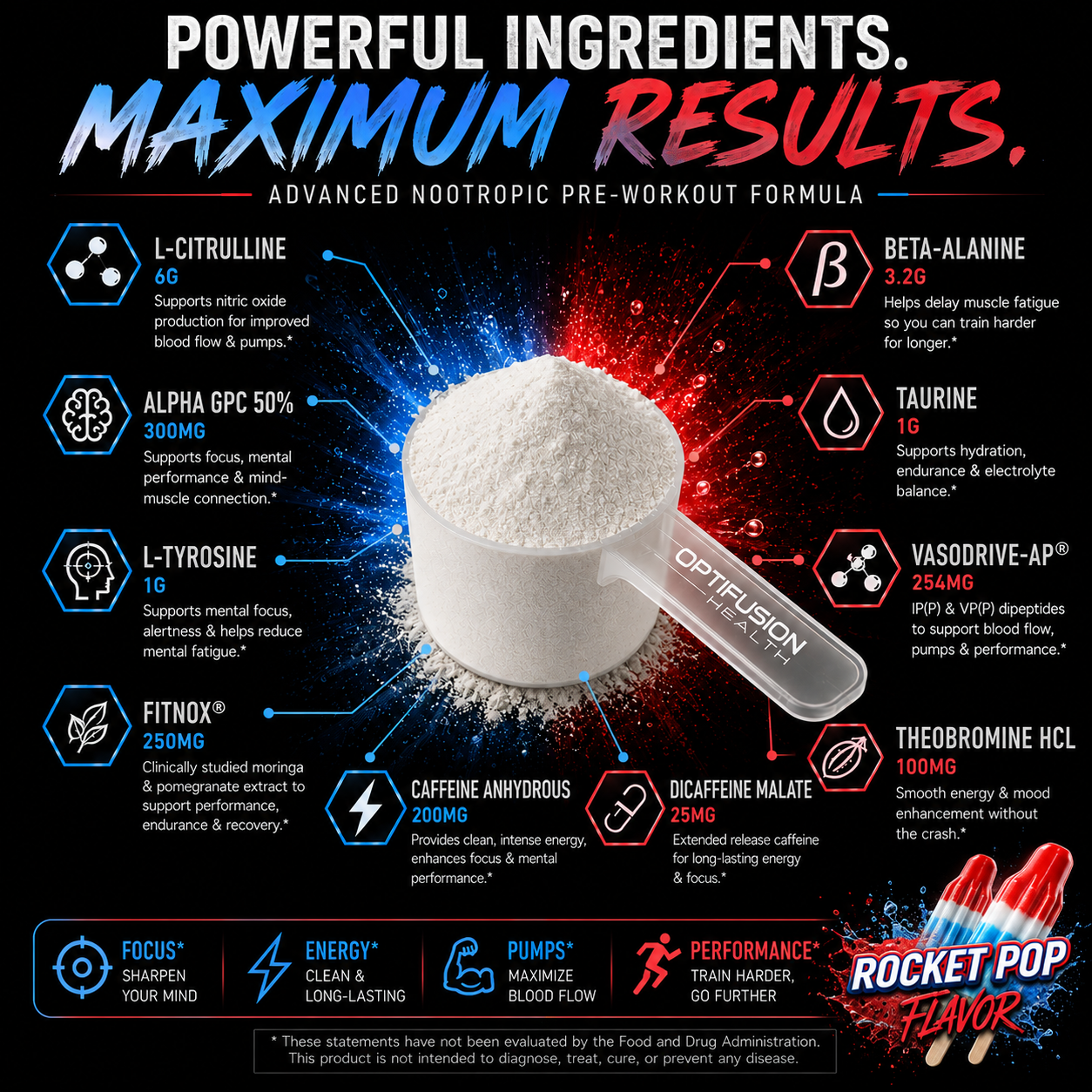 Infinity Rocket Pop ingredient callouts